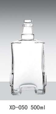 直销高白料玻璃酒瓶 定制一斤喜酒酒瓶 500ml晶白料玻璃酒瓶